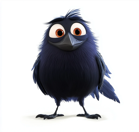 快乐乌鸦卡通形象