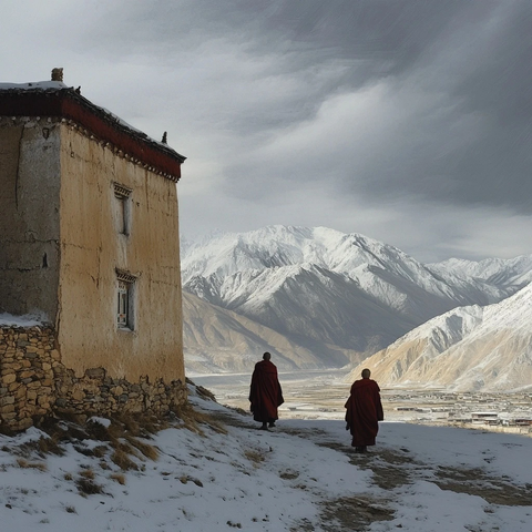 雪山上的修行者