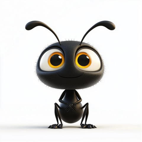 可爱黑蚂蚁卡通形象