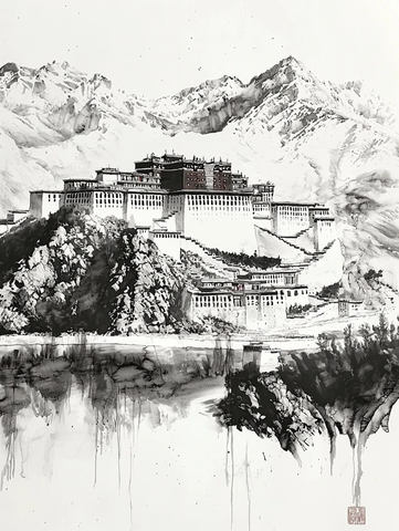 水墨布达拉