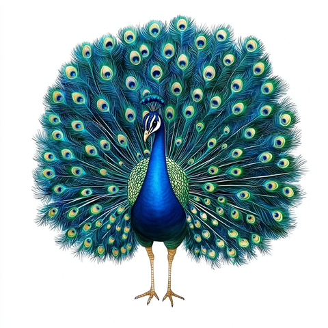 印度孔雀全身图