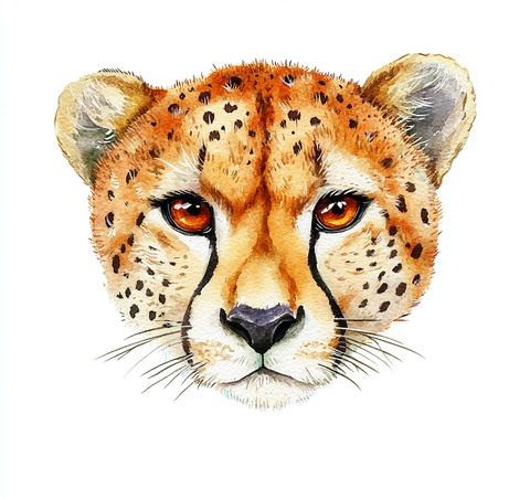 水彩猎豹