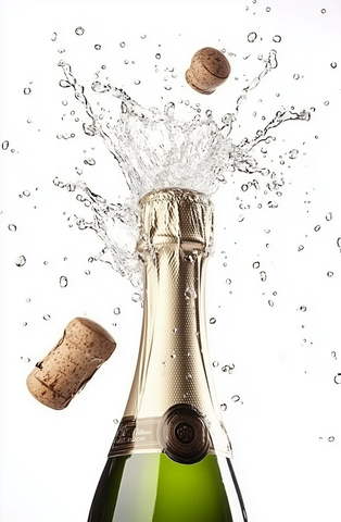 香槟瓶塞飞出