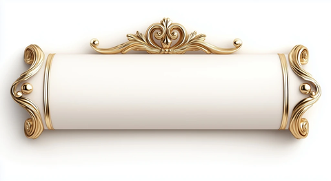 金色边缘空白卷轴