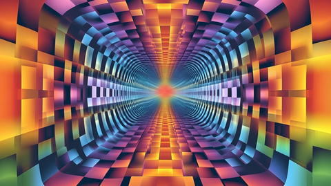 几何立方体网格三维错觉