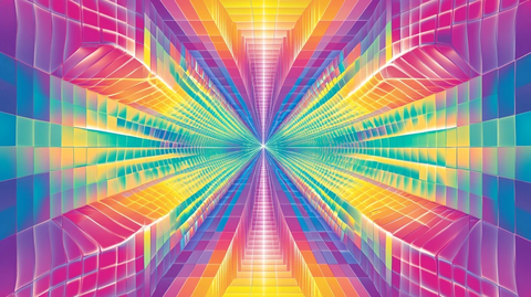 几何立方体网格三维错觉