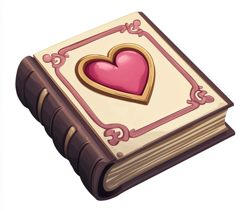 心形装饰书封面