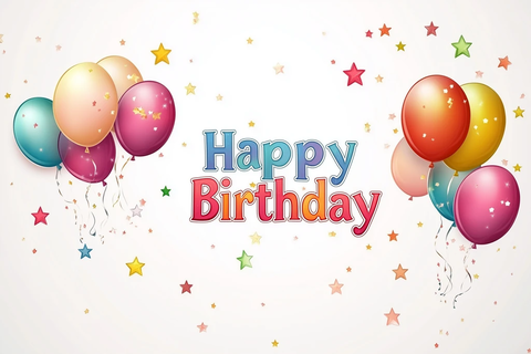 生日快乐气球星星