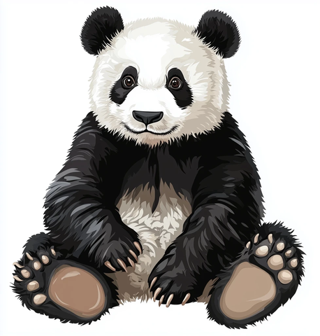 熊猫坐姿正面照