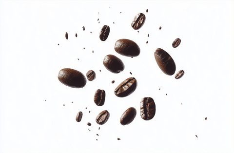 咖啡豆飞溅