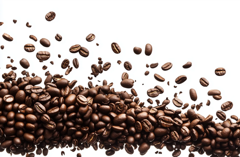 咖啡豆飞溅