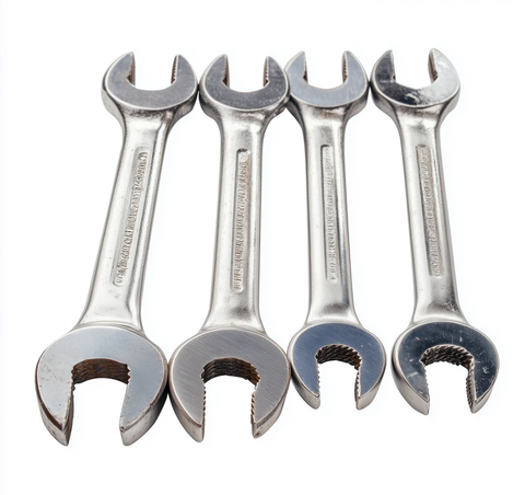 四把扳手白色背景