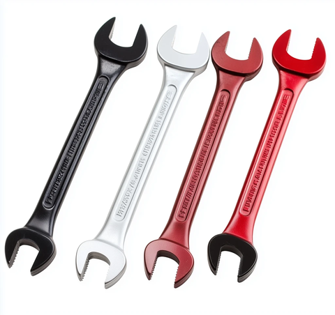 白色背景上的四把扳手