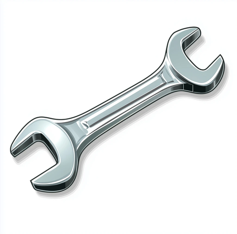 银色扳手交叉图