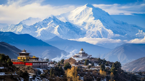 雪山下的寺院