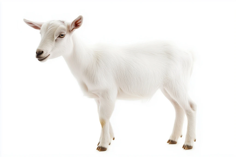 山羊站立侧视图