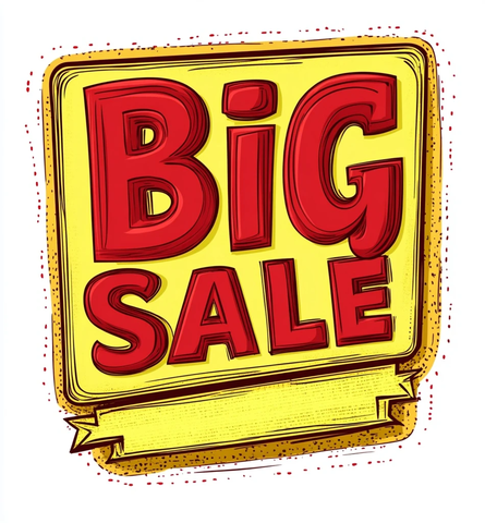 大促销红色大字黄色背景