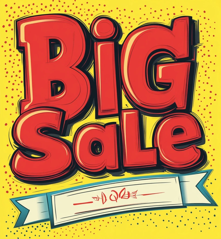 大促销红色大字黄色背景
