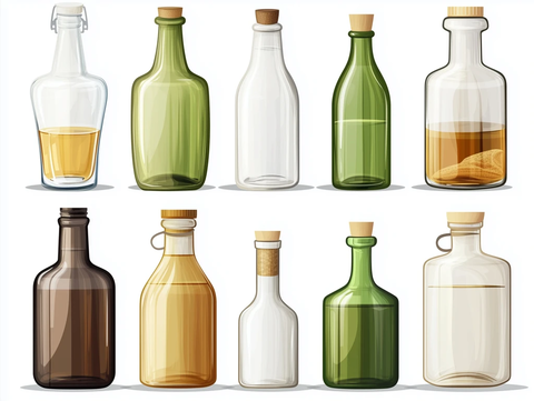 玻璃瓶透明背景