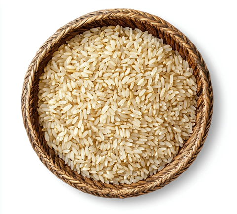 白米饭碗顶视图