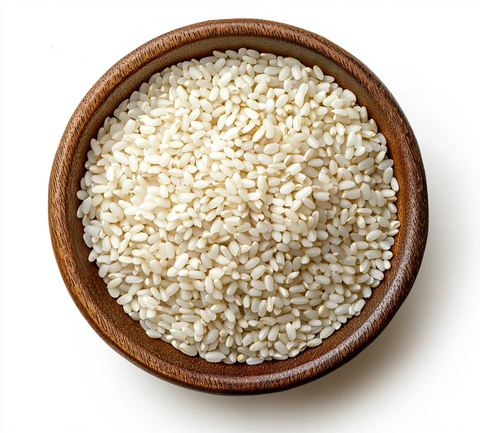 白米饭碗顶视图