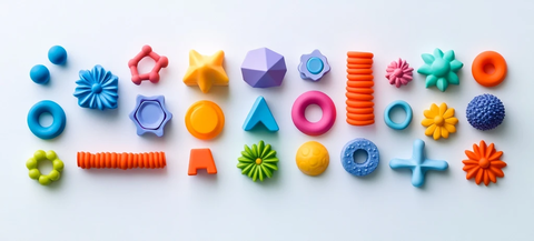 彩色婴儿四面体玩具