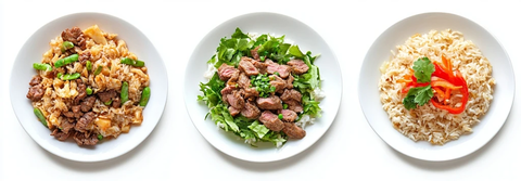 牛肉饭与泰式餐盘