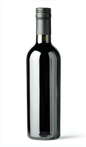 白葡萄酒瓶黑盖