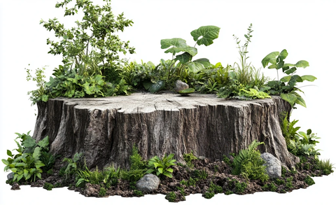 树桩植物生长