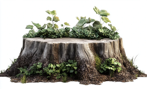 树桩植物生长
