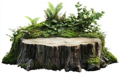 树桩与苔藓植物