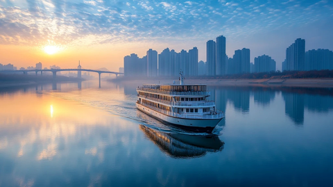 游船晨光