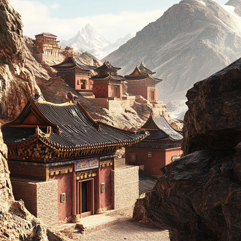 山间的寺庙建筑