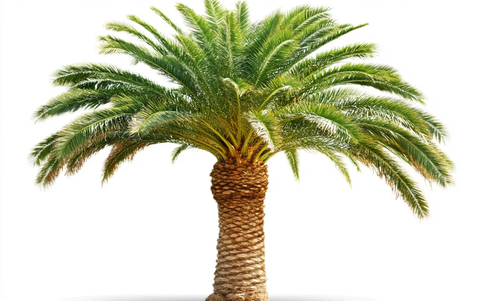 白色背景棕榈树