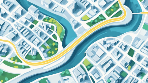 城市街道与水道布局
