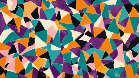 几何图案三角形色彩对比