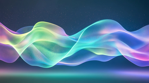 极光渐变波浪