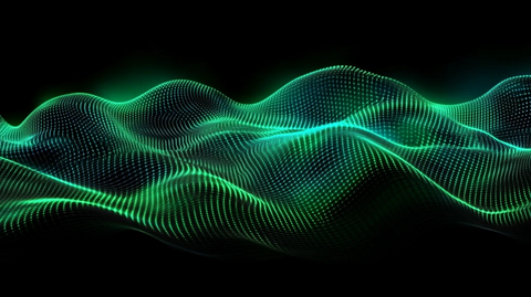 网格绿线与蓝黑流线