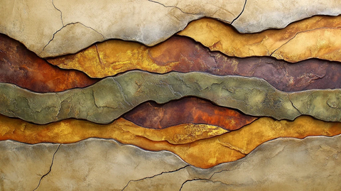 大地纹理与金色条纹