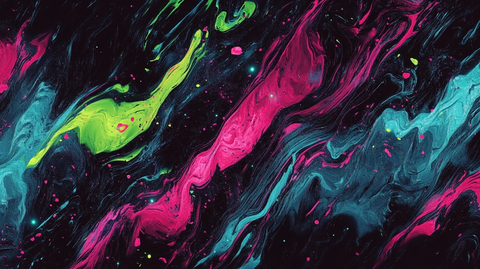 霓虹绿电蓝洋红运动