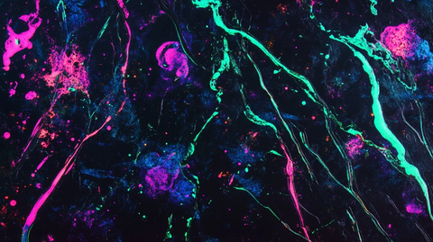 霓虹绿电蓝洋红运动