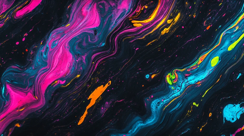 霓虹绿蓝洋红黑色背景