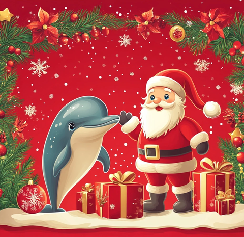 海豚与圣诞老人