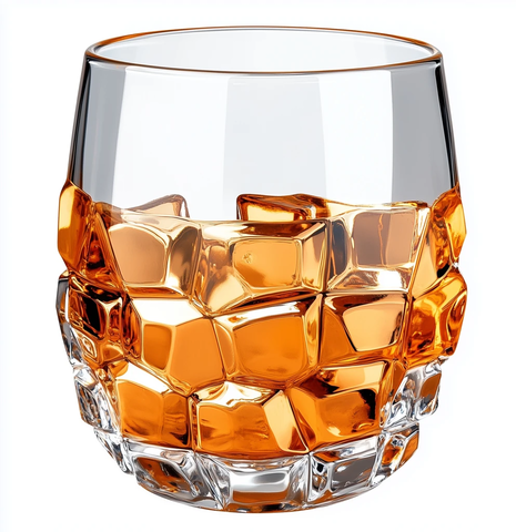威士忌玻璃杯冰块