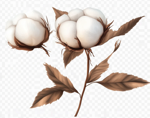 棉花棉铃白底图