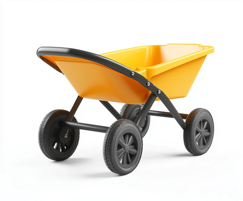 塑料四轮园艺手推车