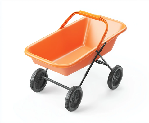 塑料四轮园艺手推车