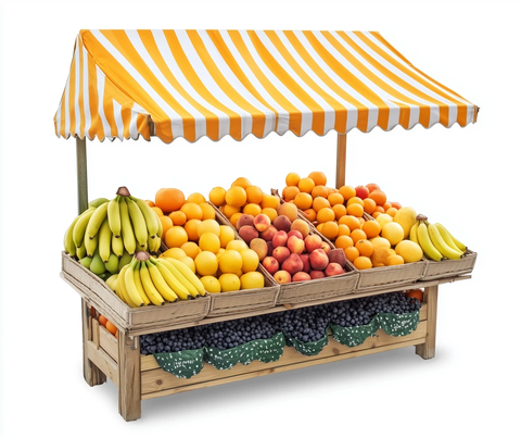 水果摊售卖橙子香蕉