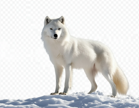 白色北极狼全身图