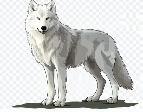 北极狼站立全身图